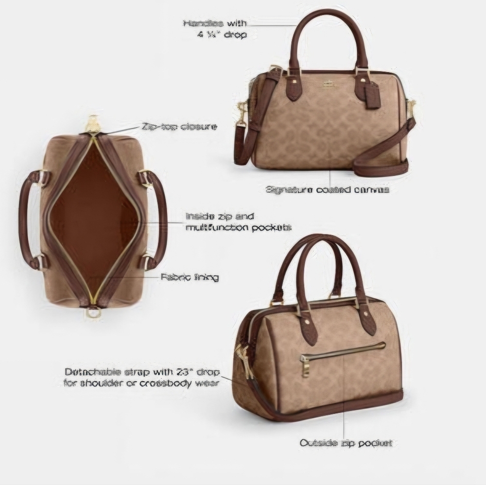 Rowan Satchel Bag In Signature Canvas - Picture 3 of 12